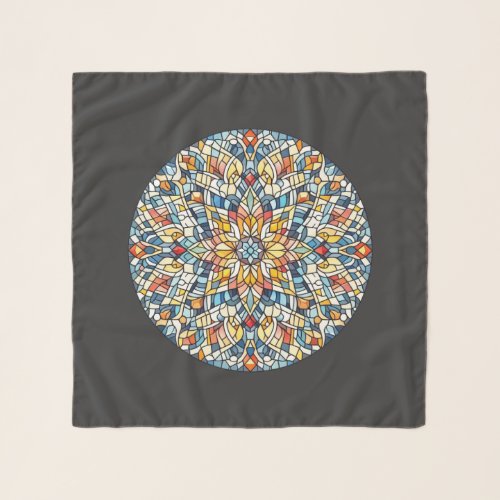 Round mosaic scarf