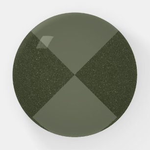 Round Moss Green Paperweight – Customizable