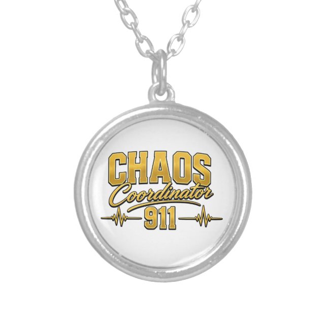 Round Necklace Chaos Coordinator | 911 Dispatcher (Front)