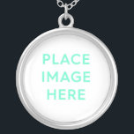 Round Necklace, Silver Plated Necklace<br><div class="desc">Round Necklace,  Silver Plated</div>