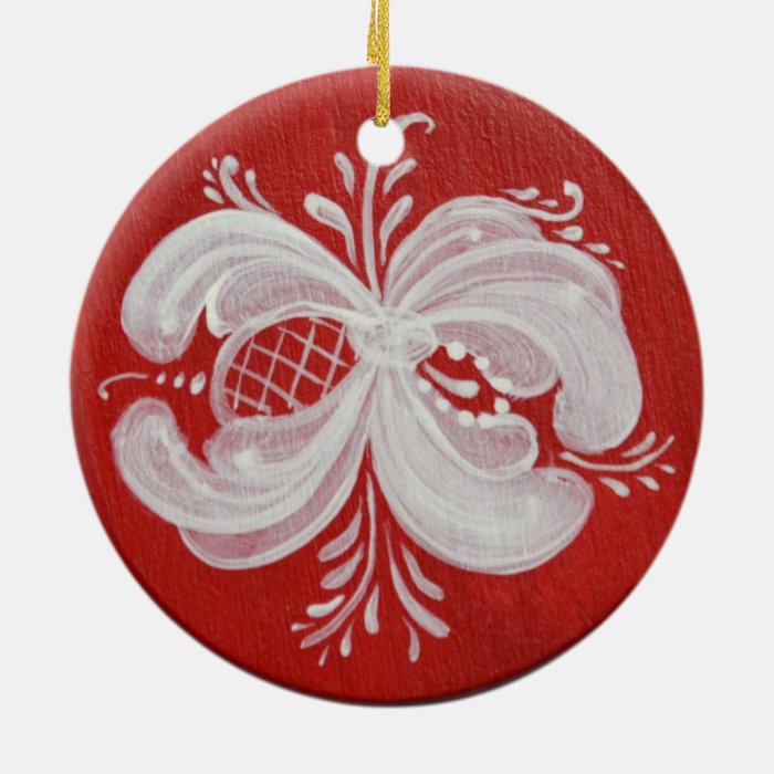 Round Norwegian Ceramic Ornament