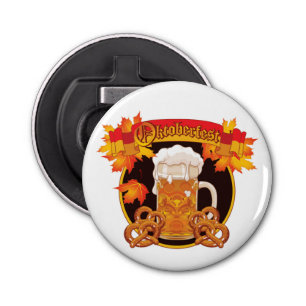 Round Oktoberfest Celebration Design Bottle Opener