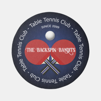 Round Only Table Tennis Ping Pong Paddles & Ball Rug