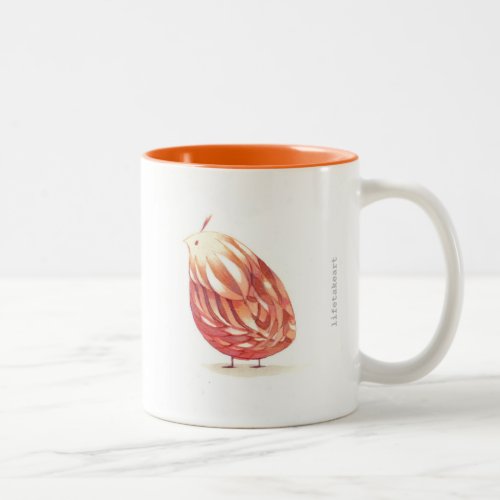 Round Orange Bird Mug