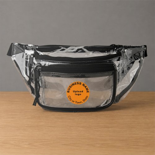 Round Orange Business Brand | Clear Fanny Pack