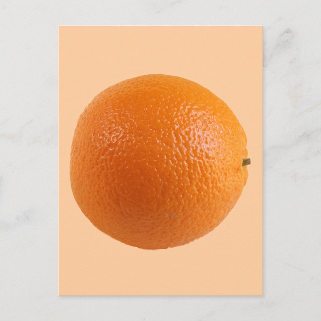Round Orange Fresh Fruit Photo  Postcard (Front)