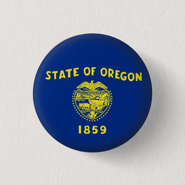 Round Oregon Button (Front)