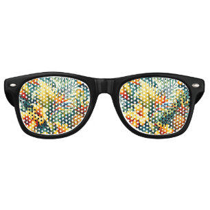 Round oversized Beach Towel Retro Sunglasses