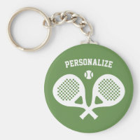Round padel tennis keychain gift player and fan