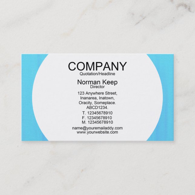 Round Panel - Blue Painted Texture Business Card (Front)