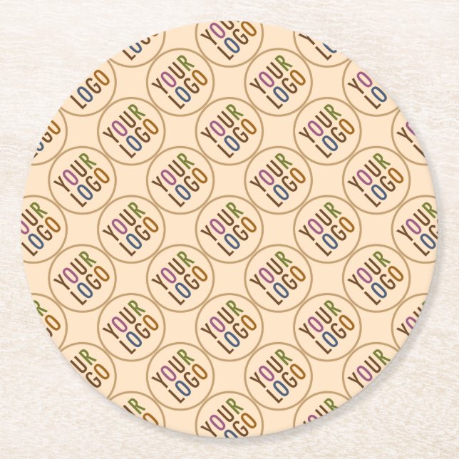 Round Paper Coasters Company Logo Promotional Bulk (Front)