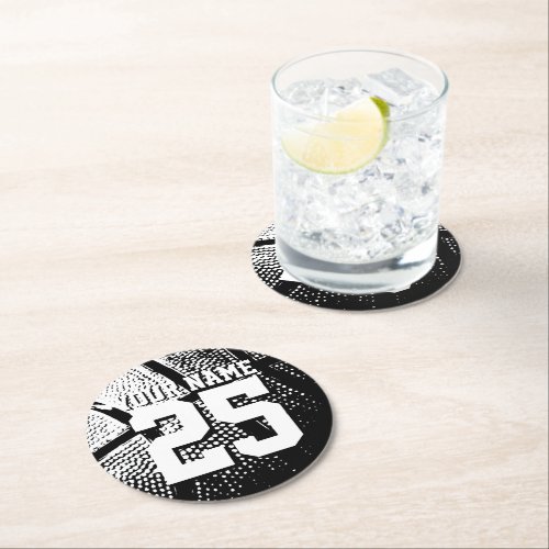 Round paper coasters for basketball Birthday party