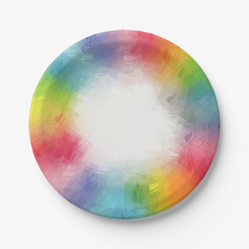 Round Paper Plates Modern Elegant Colorful