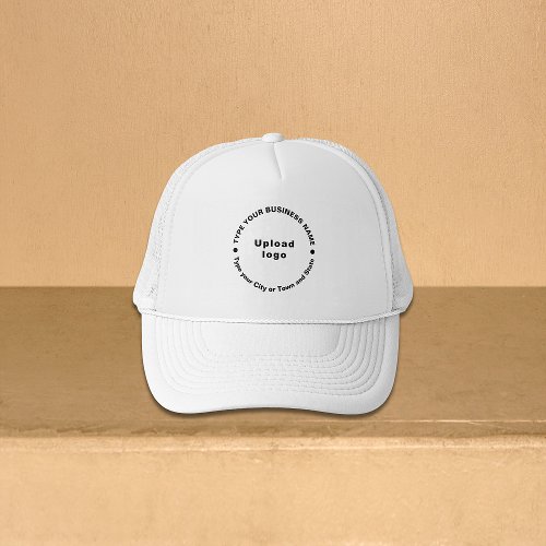 Round Pattern Business Brand Texts on Trucker Hat