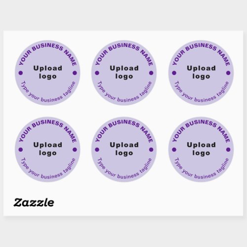 Round Pattern Tagline on Monochrome Purple Sticker