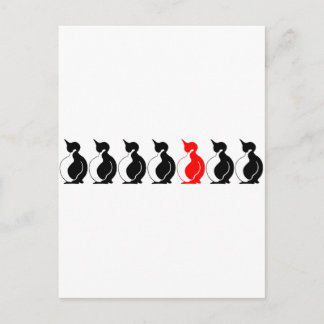 Round Penguin group Postcard