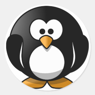 Round Penguin Sticker Sheets for kids