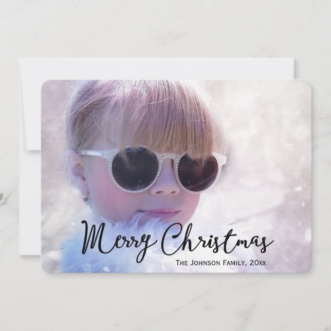 Round Personalized Christmas Cards Custom Photo (Front)