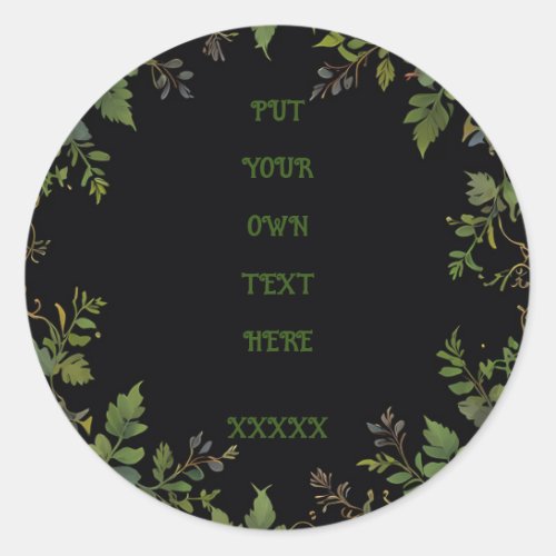 Round personalized classic round sticker