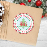 Round Personalized Special Delivery Christmas Classic Round Sticker<br><div class="desc">My special delivery stickers are perfect to keep your kids in the spirit of Christmas. Place on gifts and watch your little ones surprise.</div>