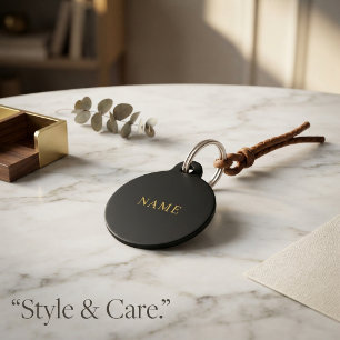 Round Pet ID Tag with Your Pet’s Name Engraved