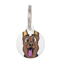 Round pet tag