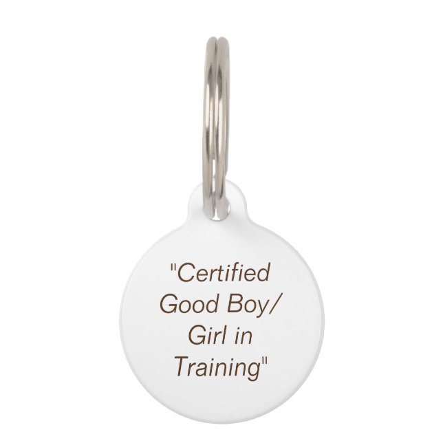 Round Pet Tag (Back)