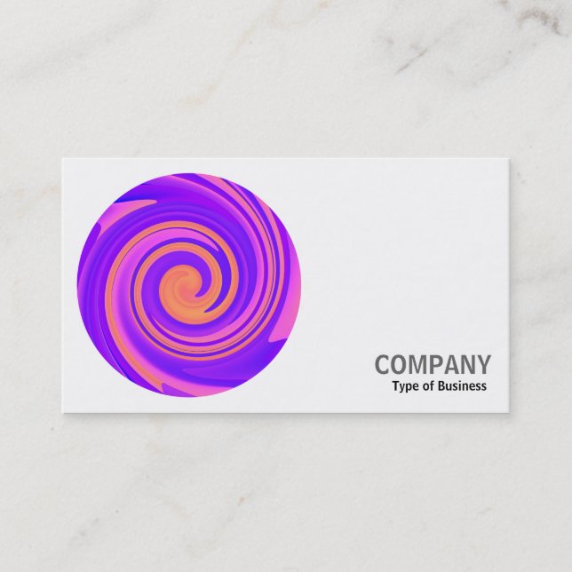 Round Photo - Abstract Swirl 250816 - 01a Business Card (Front)