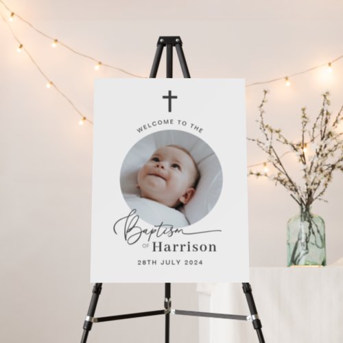 Round Photo Baptism _ Welcome Sign