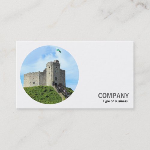 Round Photo _ Cardiff Castle Keep Business Card