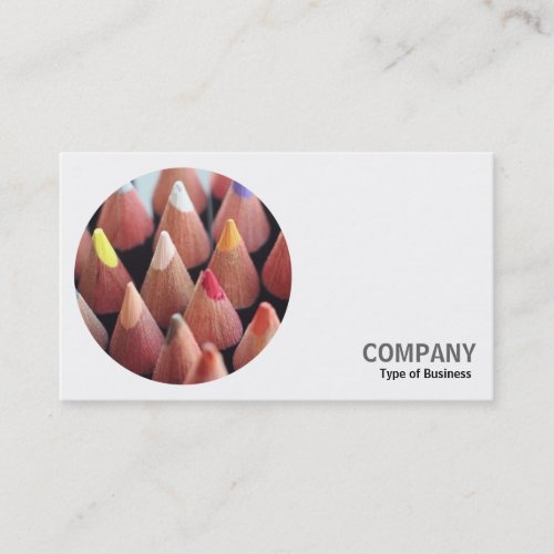 Round Photo _ Color Pencils Business Card