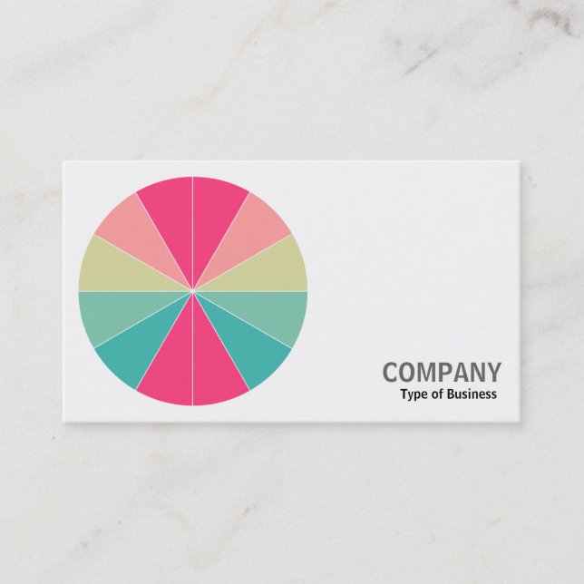 Round Photo - Color Segments 01 Business Card (Front)