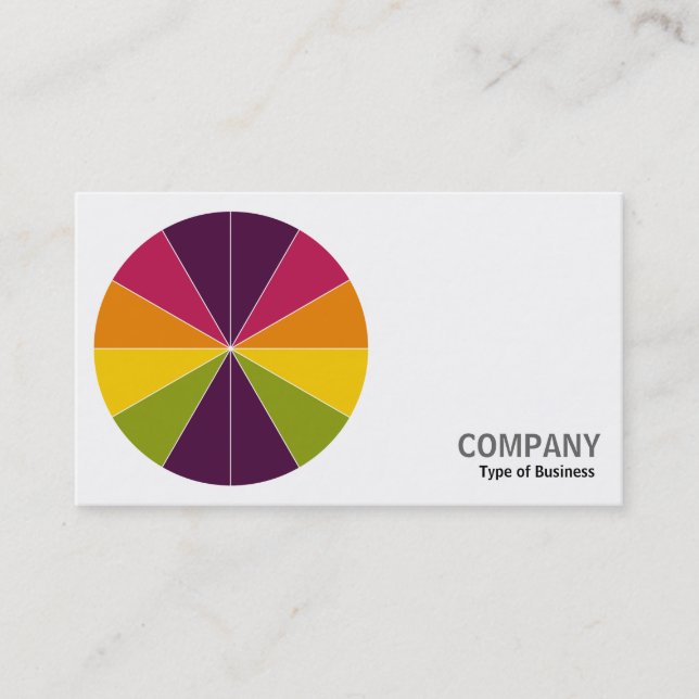 Round Photo - Color Segments 02 Business Card (Front)
