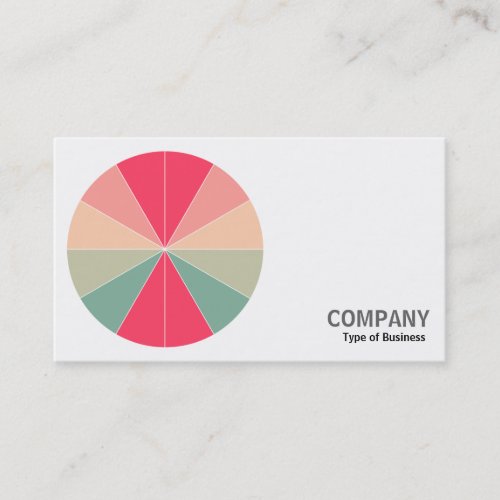 Round Photo _ Color Segments 03 Business Card