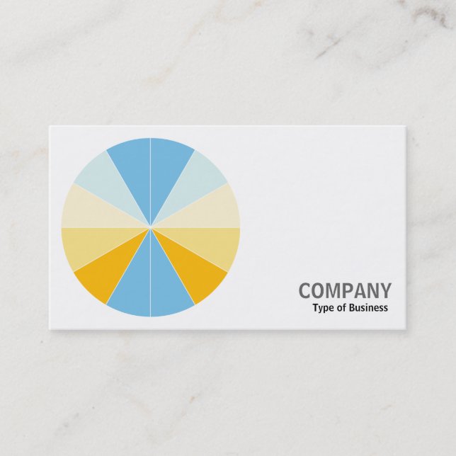 Round Photo - Color Segments 04 Business Card (Front)