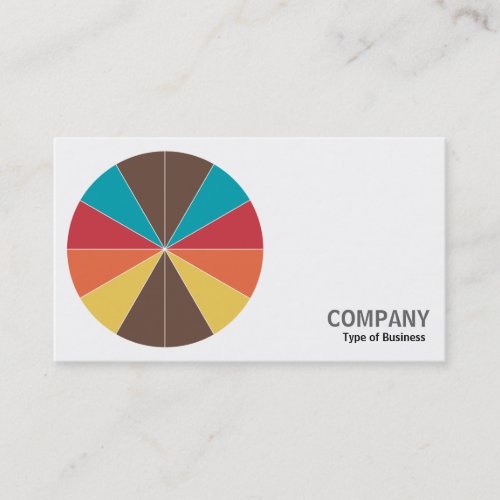 Round Photo _ Color Segments 05 Business Card