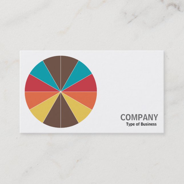 Round Photo - Color Segments 05 Business Card (Front)