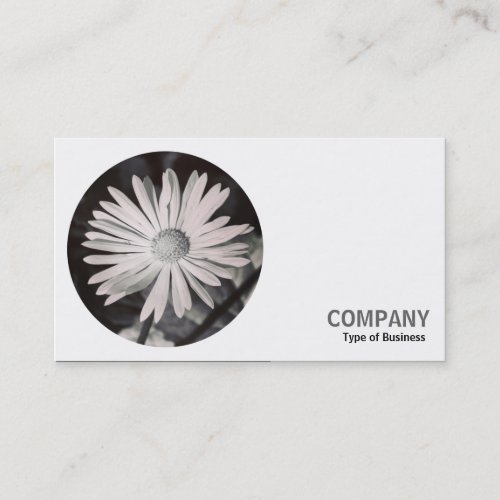 Round Photo _ Daisy BW Business Card