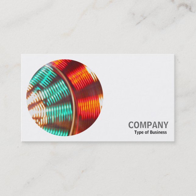 Round Photo - Ferris Wheel in Motion Business Card (Front)