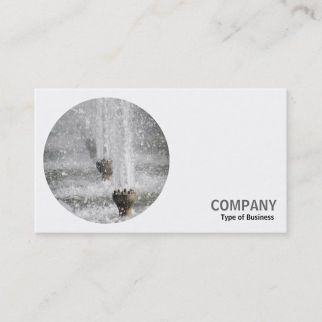 Round Photo - Fountain Business Card (Front)