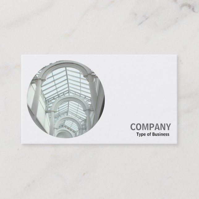 Round Photo - Glass Roof Business Card (Front)