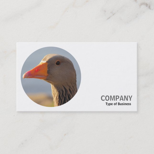 Round Photo - Greylag Goose Business Card (Front)