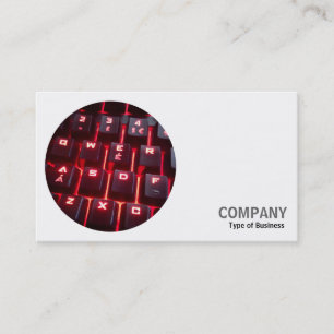 Round Photo - Illuminated Keyboard Business Card