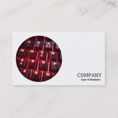 Round Photo _ Illuminated Keyboard Business Card