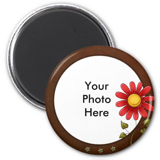 Round photo magnet (Front)