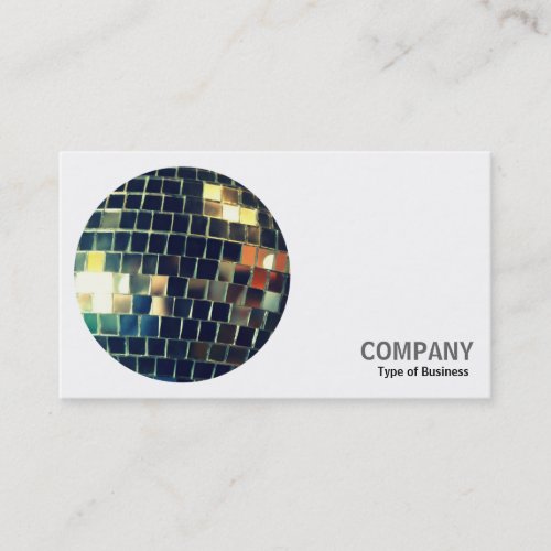 Round Photo _ Mirror Ball Business Card