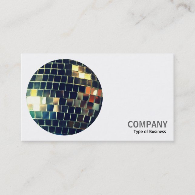 Round Photo - Mirror Ball Business Card (Front)