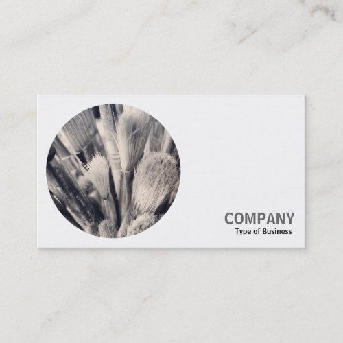 Round Photo _ Paint Brushes Business Card