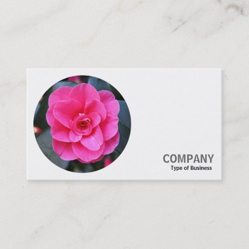Round Photo _ Pink Camellia Business Card