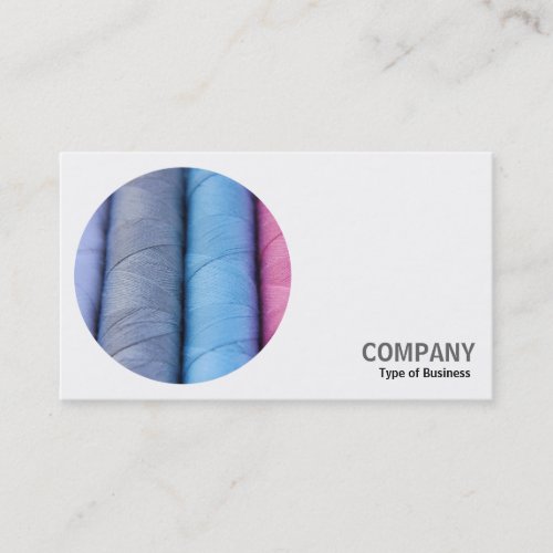 Round Photo _ Rolls of Thread Business Card